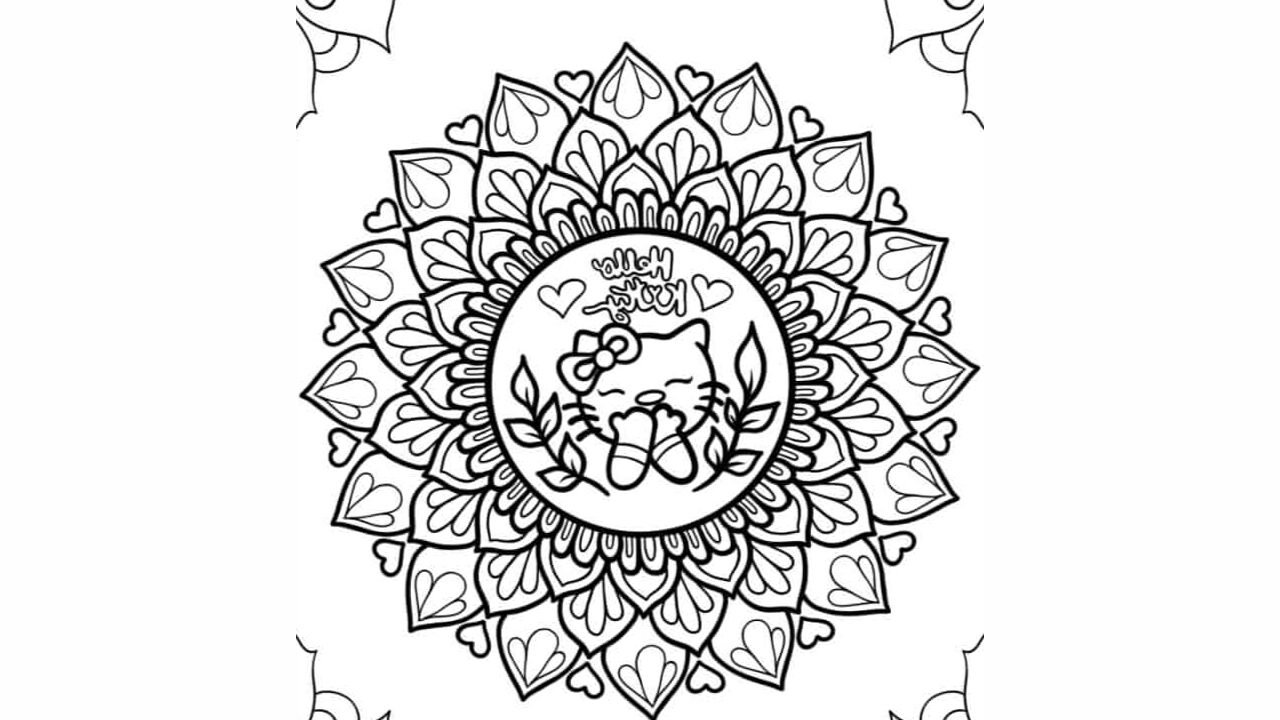 Easy Hello Kitty Drawing o Color