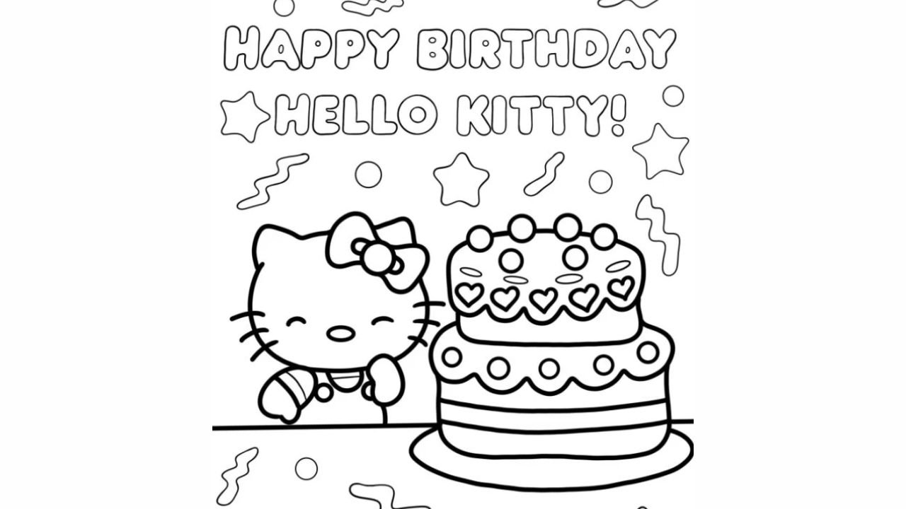 Happy Birthday Hello Kitty With Cake