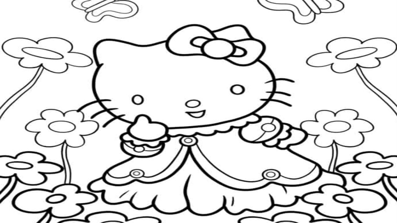 Princess Hello Kitty In Flower Field