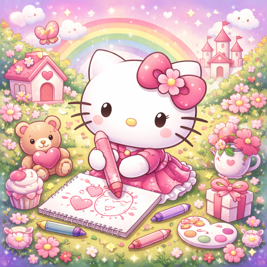 What You’ll Find on Hello Kitty Drawing